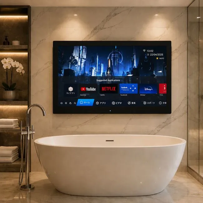 waterproof TV in the bathroom