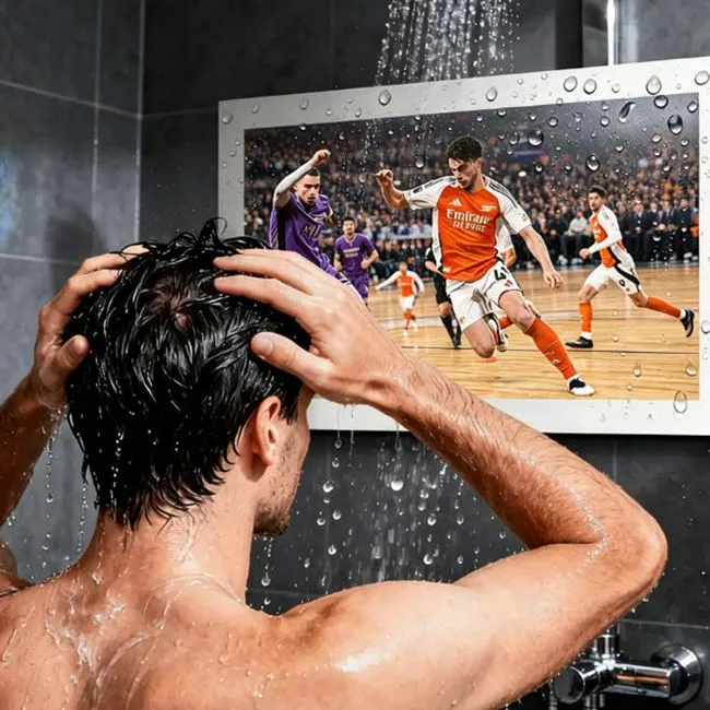 bathroom  TV 
