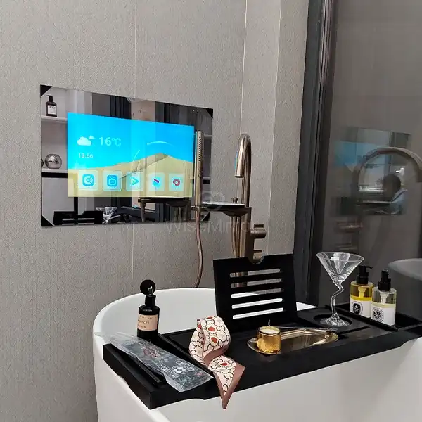 bathroom mirror TV 