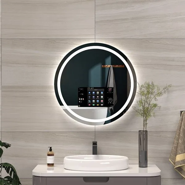 round vanity mirror TV