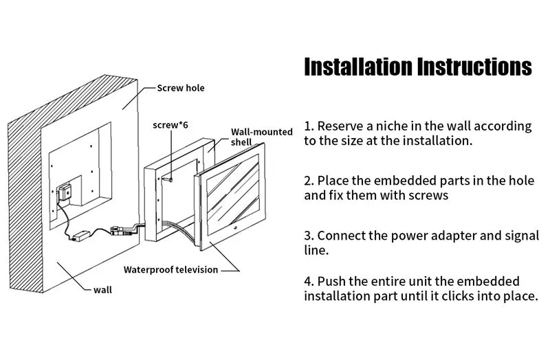 smart mirror TV installation smart mirror TV installation