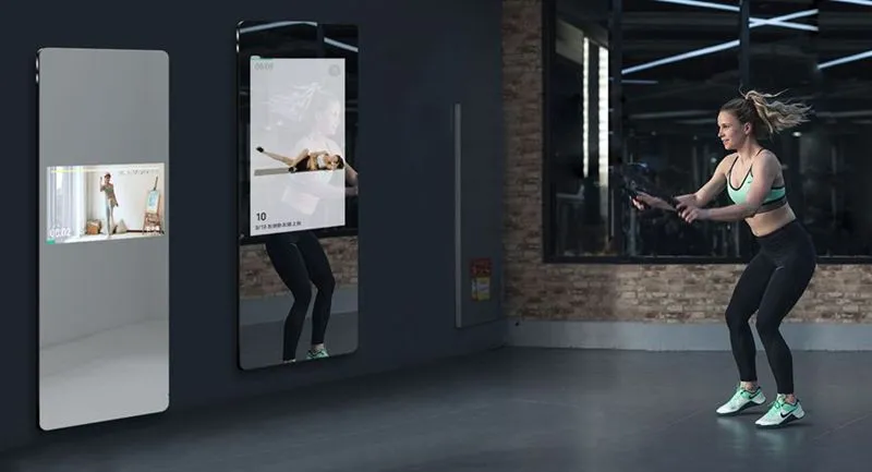 Interactive smart gym mirror Interactive smart gym mirror