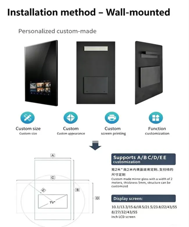 custom Commercial Smart Workout Mirror 